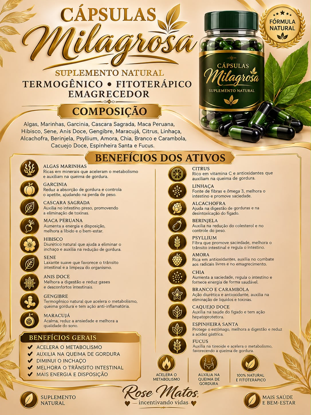 Arte de composição das Cápsulas Milagrosa