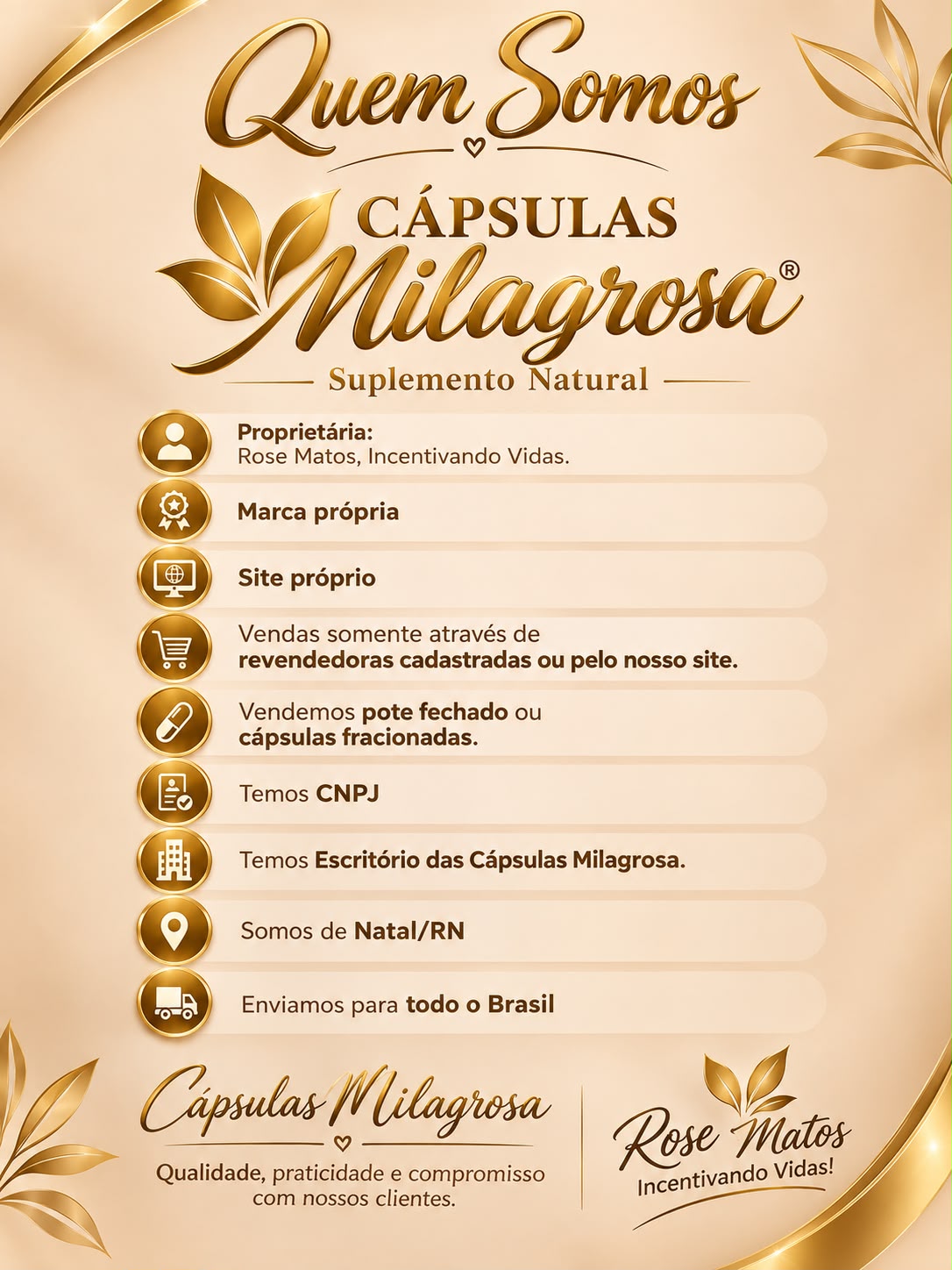 Cápsulas Milagrosa e protocolo apresentado no material do projeto